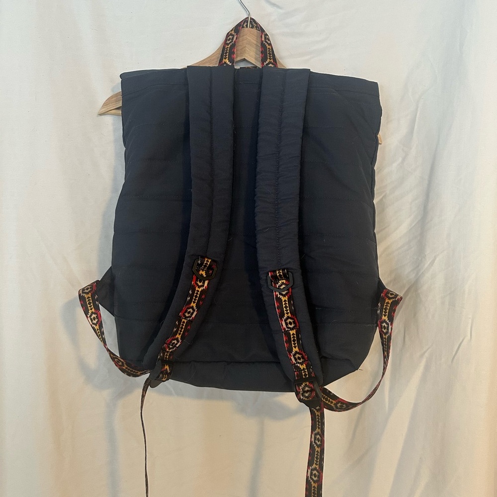 Toms Dark Blue Backpack With Patterned Strap - image 3